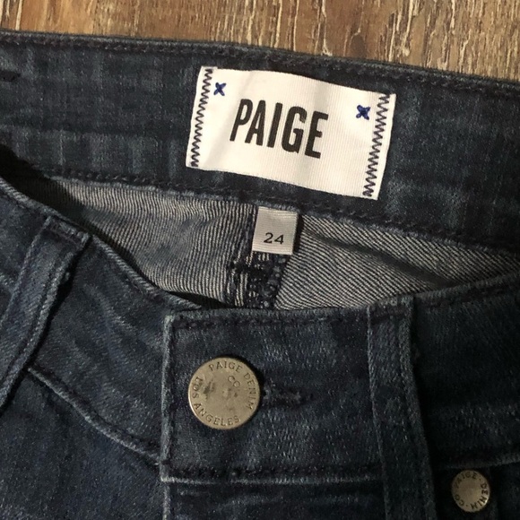 PAIGE Dark Blue Flare Jeans - Picture 2 of 7